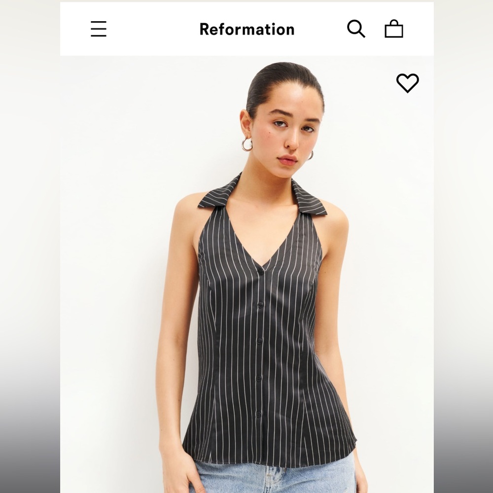 Reformation Erin Silk Top